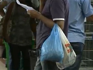 sacola plástico (Foto: Reprodução/TV Globo)