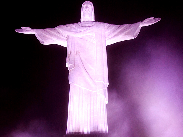 Cristo Redentor ganha nova iluminação  (Foto: Luiza Reis/Divulgação)