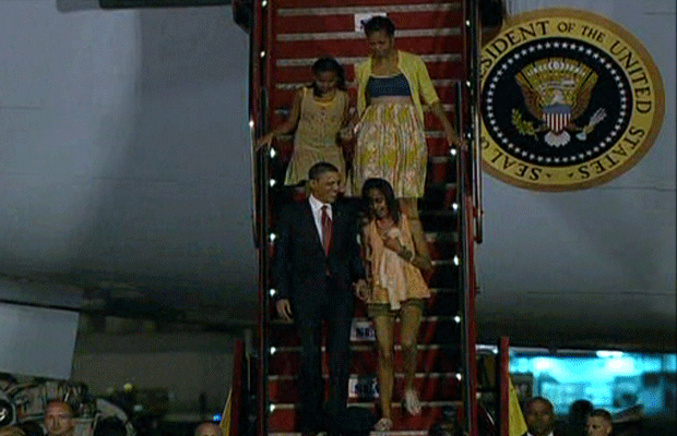 Obama chega ao Rio em 2ª etapa de visita (Reprodução/TV Globo)