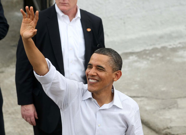 Obama acenando (Foto: Alexandre Durão/G1)