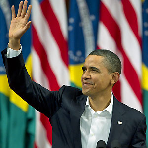 Obama destaca superação do brasileiro ao falar no Municipal (AP)