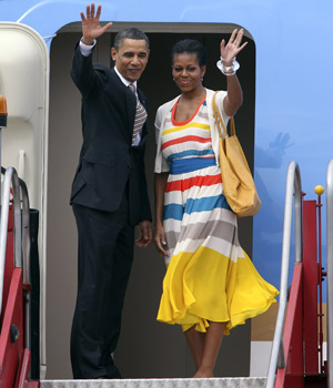 Avião de Obama e família decola
do Rio em direção ao Chile (Reuters)