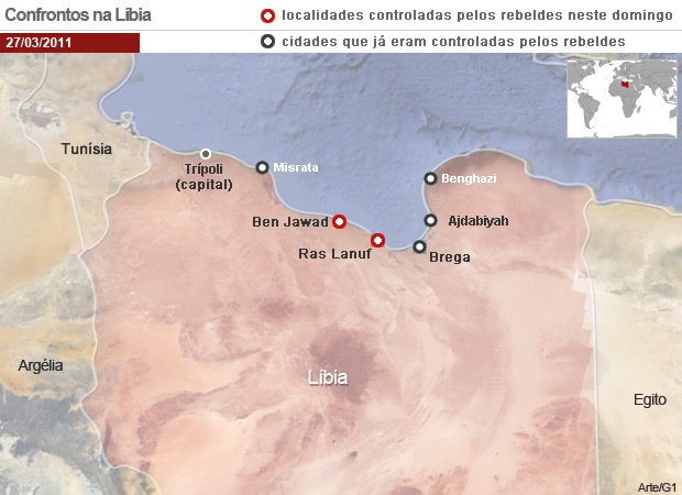 Mapa líbia - nova versão (Foto: Arte/G1)