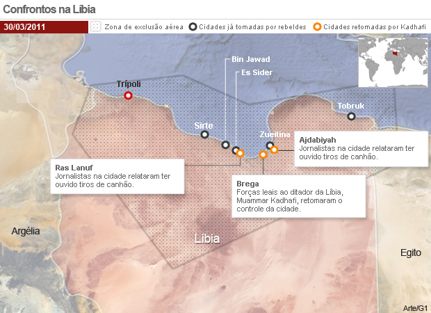mapa ataques líbia 30 NOVA (Foto: Arte G1)
