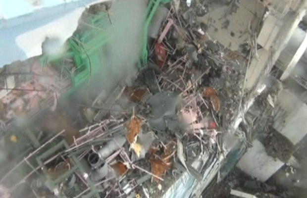 Imagem do interior de reator de Fukushima Daiichi (Foto: BBC)