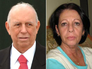O ex-vice José Alencar e Rosemary Morais (Foto: Marcello Casal/ Agência Brasil e arquivo pessoal)