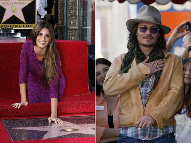 Penélope Cruz e Johnny Depp (Foto: AP)