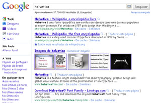 Google com fonte Helvetica (Foto: Reprodução)