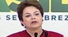 Dilma chora e pede 1 minuto de silêncio (Reprodução/TV Globo)