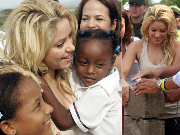 Shakira inaugura construção de escola na Colômbia (Foto: AP)