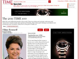 Dilma Rousseff é listada entre as 100 pessoas mais influentes do mundo pela revista "Time" (Foto: Reprodução/Divulgação)