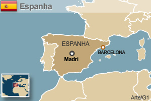 Mapa Espanha corrigido (Foto: Arte/G1)