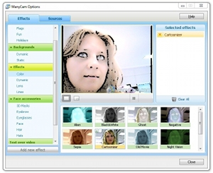 ManyCam Virtual Webcam é um programa repleto de efeitos para aplicar na exibição de imagem da web cam (Foto: Reprodução)