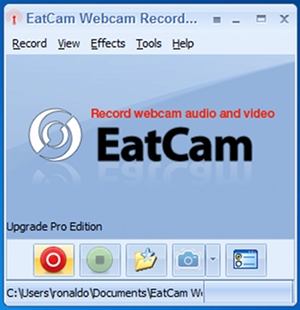 O EatCam Webcam Recorder for MSN permite ao usuário gravar a imagem que está sendo reproduzida pela webcam (Foto: Reprodução)