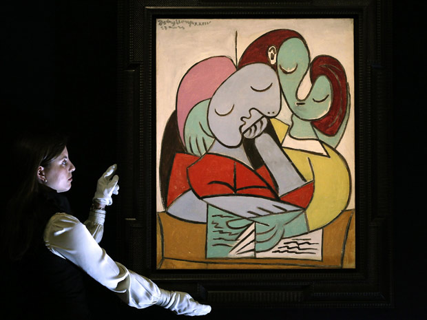 A obra 'Femmes lisant (Deux Personnages)', inspirada em Marie-Thérése Walter, foi leiloada por US$ 21.362.500 (Foto: Reuters)