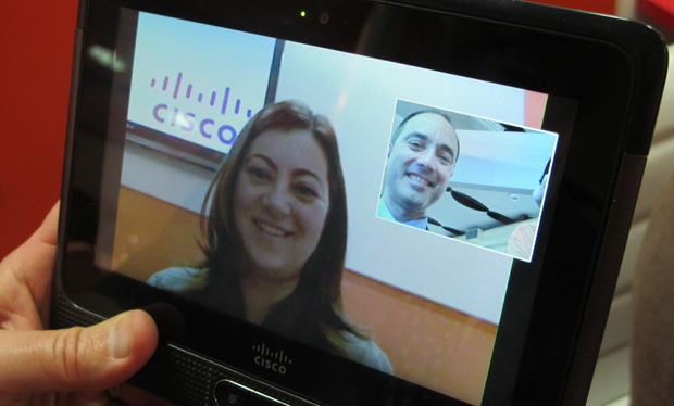 Cius, da Cisco, permite videoconferência (Foto: Gabriel dos Anjos/G1)