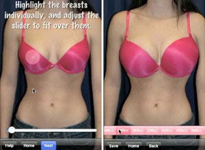 Aplicativo do iPhone permite visualizar como ficariam os seis com implantes de silicone (Foto: Divulgação)