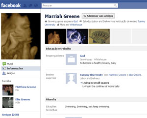 Marriah Greene ganhou uma conta no Facebook ainda na barriga da mãe (Foto: Reprodução)
