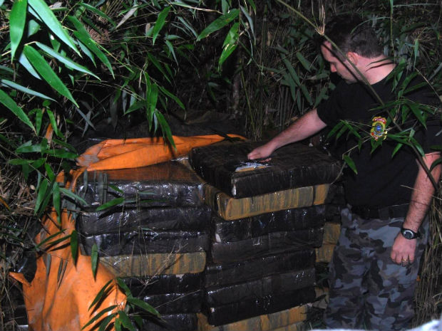 Foram apreendidas 6,05 toneladas de maconha em Guarapuava (Foto: Divulgação/PF)
