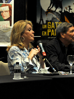 Catherine Deneuve, em São Paulo (Foto: Flavio Moraes/G1)