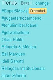 Trending Topics no Brasil às 18h20 (Foto: Reprodução)