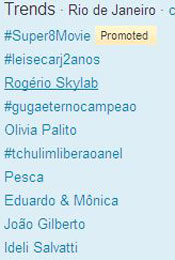 Trending Topics no Rio às 17h31  (Foto: Reprodução)