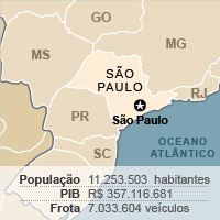 Mapa São Paulo sede da copa (Foto: Arte/G1)