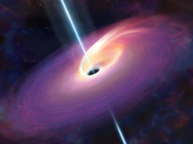 Ilustração mostra como teria sido a emissão dos raios gama após a explosão da estrela. (Foto: Mark A. Garlick / Universidade de Warwick)