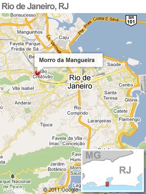 Veja onde fica o Morro da Mangueira (Foto: Editoria de Arte/G1)