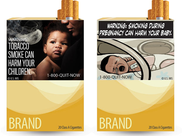 Embalagens cigarro FDA (Foto: AP Photo/U.S. Food and Drug Administration)