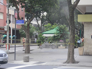 Explosão foi flagrada por leitora (Foto: Tais Raposo/VC no G1)