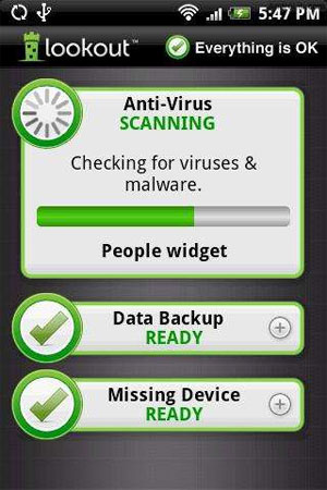 “Antivírus” para celular são mais úteis pelas suas funções extras de segurança, como backup e perda do telefone (Foto: Reprodução)