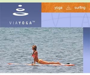Página do grupo americano Via Yoga promove viagens para a praia sem o uso de aparelhos digitais por uma semana (Foto: Reprodução)