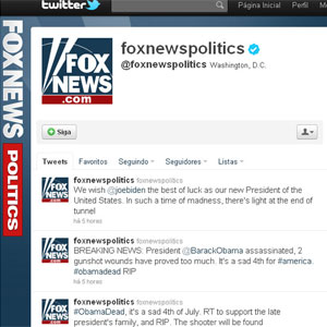 Conta no Twitter da Fox News foi hackeada e publicou falsa morte de Obama (Foto: Reprodução)