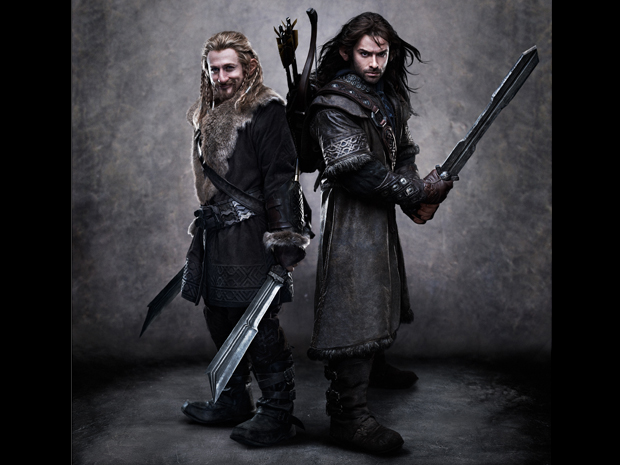 Os jovens anões Fili (Dean O'Gormane) e Kili (Aidan Turner), do filme 'O Hobbit' (Foto: Divulgação)
