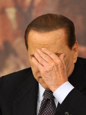 Berlusconi durante entrevista em Roma, no último dia 30 de junho (Foto: Alberto Pizzoli / AFP)