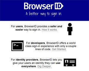 Uma das vantagens do BrowserID, da Mozilla, está na facilidade de uso, tanto pelos usuários como desenvolvedores de sites (Foto: Reprodução)