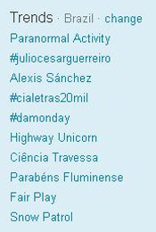 Trending Topics no Brasil às 17h42 (Foto: Reprodução)