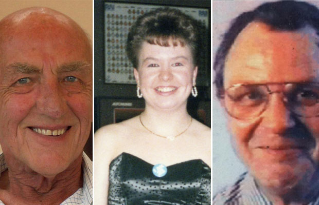Ao menos três pacientes (da esquerda: George Keep, Tracey Arden e Arnold Lancaster) teriam morrido devido ao soro contaminado (Foto: Greater Manchester Police )
