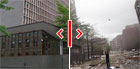 Veja prédio antes e depois (Google Street View/AP)