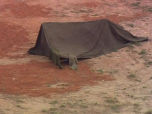 Helicóptero é coberto após queda (Foto: Reprodução/TV Globo)