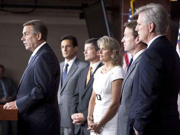 Porta-voz da Câmara John Boehner fala nesta quinta-feira (28) no Capitólio. (Foto: Joshua Roberts/Reuters)