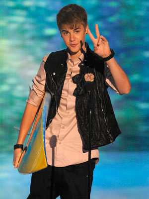 Justin Bieber no Teen Choice Awards (Foto: Chris Pizzello/AP)