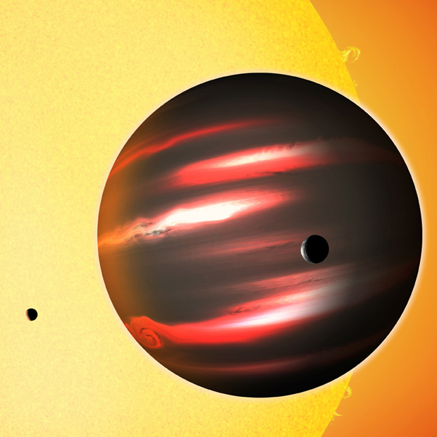 Ilustração mostra como seria o planeta TrES-2b (Foto: David A. Aguilar (CfA) / Divulgação)
