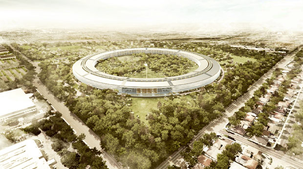 O site da cidade de Cupertino, nos Estados Unidos, publicou em seu site imagens do projeto da nova sede da Apple, que será construída na cidade (Foto: Divulgação/Cupertino.org)