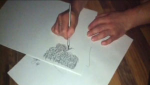 Lee Hadwin é visto desenhando sonâmbulo (Foto: BBC)