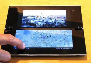 Tablet 'P', da Sony, tem duas telas de 5,5 polegadas (Foto: Divulgação)