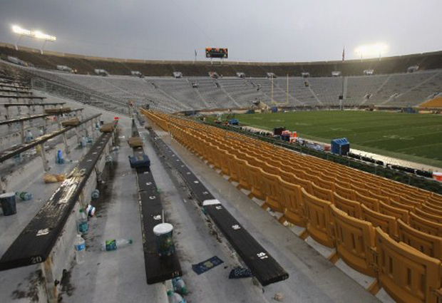 Tempestade evacua estádio em Indiana (Foto: Jonathan Daniel/Getty Images/AFP)