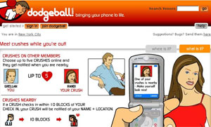 Dodgeball: precursor do Foursquare (Foto: Reprodução)