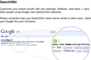 Google SearchWiki: resultados personalizados (Foto: Reprodução)